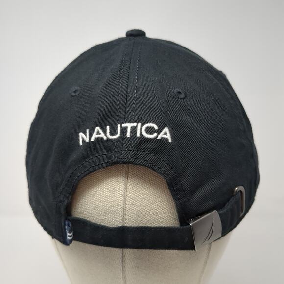 Nautica Slideback Baseball Hat Black One Size Embroidered Adjustable - Picture 6 of 9